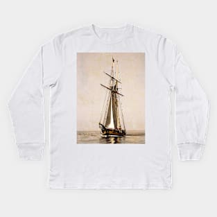 Baltimore Clipper II on the Chesapeake Bay Kids Long Sleeve T-Shirt